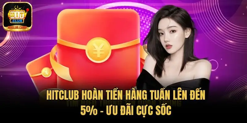 Hitclub Hoàn Tiền Hàng Tuần Lên Đến 5% - Ưu Đãi Cực Sốc